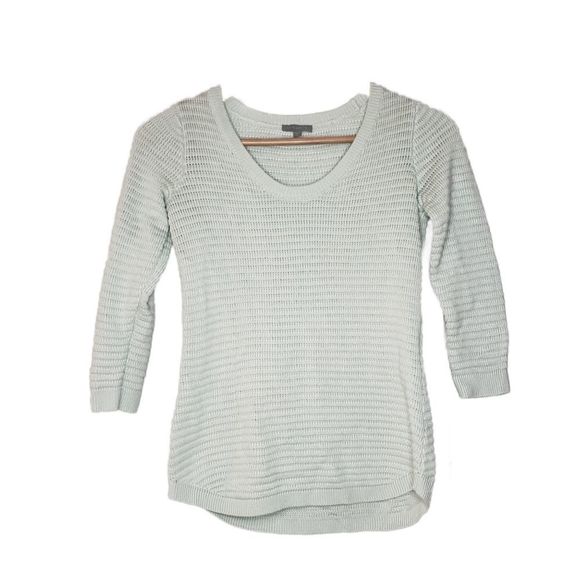 𝅺DYNAMITE Light Green Mint Green Waffle Sweater XS Extra Small - Picture 1 of 4